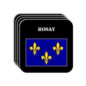  Ile de France   ROSAY Set of 4 Mini Mousepad Coasters 