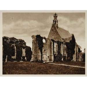  c1930 Church Kerk Ruins Bergen Holland Photogravure 