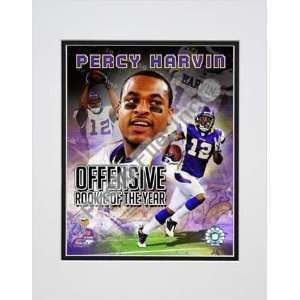 Percy Harvin Offensive Rookie Of The Year Composite Double Matted 8 x 