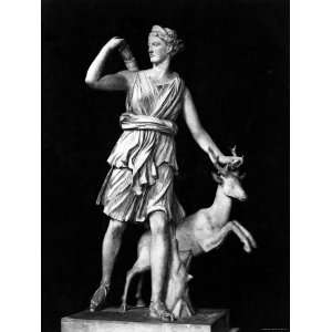  Ancient Sculpture of the Roman Goddess Diana, the Virgin 