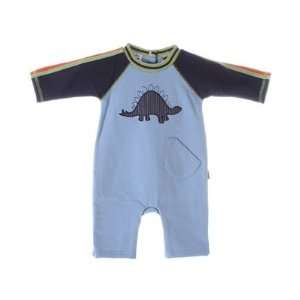 Le Top *Walking With Dinosaurs* Blue French Terry Stegosaurus Romper