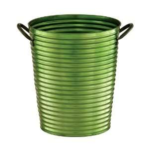  Green Tin Metal Bucket with Handles
