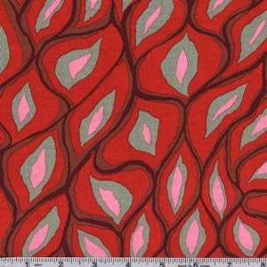  45 Wide Brandon Mably Spring Scales Red Fabric By The 