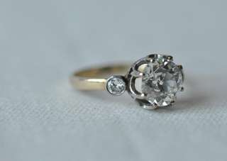14K GOLD*3 DIAMOND*Engagement Ring 1.8 CT VS2 SI1 J K  