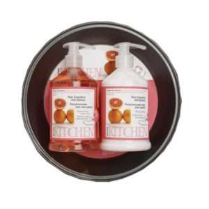 Upper Canada Soap & Candle Kitchen Pie Plate Gift Set with Hand Wash 