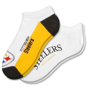   Steelers Mens No Show Socks, 2 pack, Large (8 10)