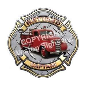   Retired Captain Firefighter Decal   3 h   REFLECTIVE: Everything Else