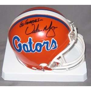   Autographed/Hand Signed Florida Gators Mini Helmet