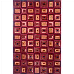  New Wave IV 53 Red Contemporary Rug Size 2 x 3