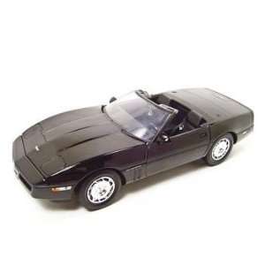  1986 Chevrolet Corvette Black 1/18 Diecast Model By 