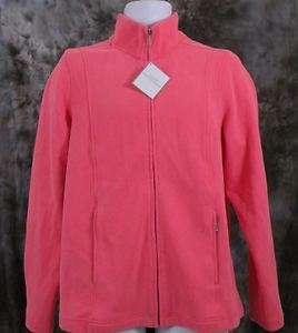 Lady Hathaway Women Long Sleeve Zip Sweater Pink Medium  