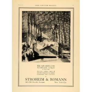  1919 Ad Stroheim Romann Furniture Cretonnes Chintzes 