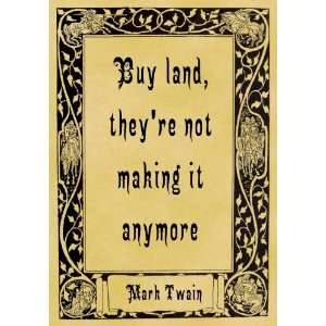  A4 Size Parchment Poster Mark Twain Land