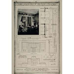   Room Fireplace A. M. Swank Johnstown   Original Print