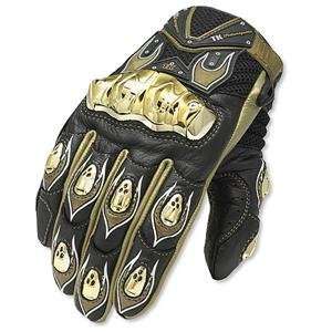  Teknic Hellion Gloves   Small/Black/Gold Automotive
