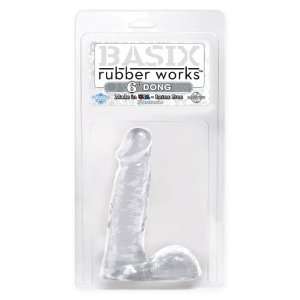  Basix Rubber Works 6 Inch Dong, Clear Pipedreams Health 