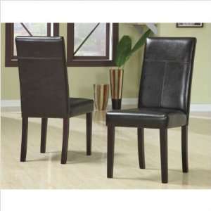  Modus Urban Seating Leatherette Parsons Chair in Chocolate 