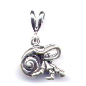  Sterling Silver Hermit Crab Pendant Ocean Jewelry Gift 