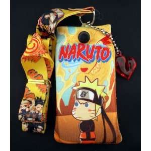  Naruto Cell Phone / Ipod Sock with Bonus Lanyard 