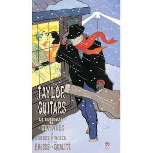  Taylor Guitars Voss Print   Winter Bistro Musical 