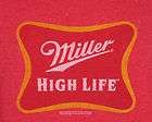 Miller High Life Beer Brewing Milwaukee WI Vintage Graphic Red Ringer 