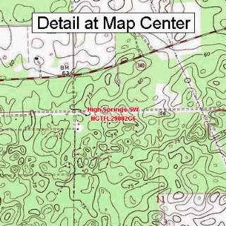  USGS Topographic Quadrangle Map   High Springs SW, Florida 