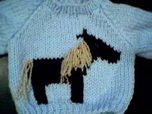 Horse Sweater Handmade for American Girl Doll  