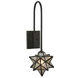 Moravian Star Seedy Curved Arm Wall Sconce