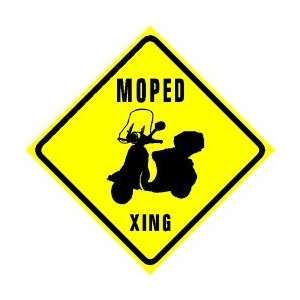  MOPED CROSSING sign * st transport motorcycle