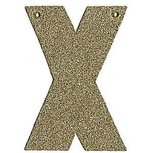 Silver Glass Glitter Letter X by Wendy Addison:  Home 