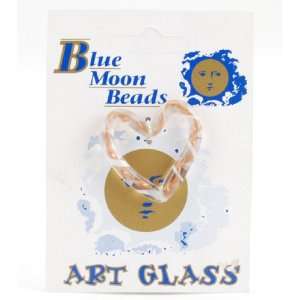  Blue Moon Art Glass Pendants   1PK/Open Heart