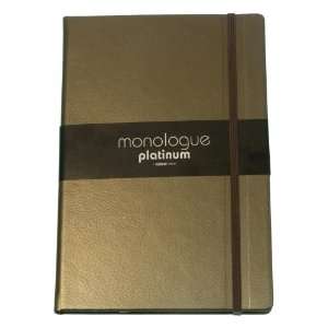  Grandluxe Bronze Platinum Monologue Ruled Notebook, Large 