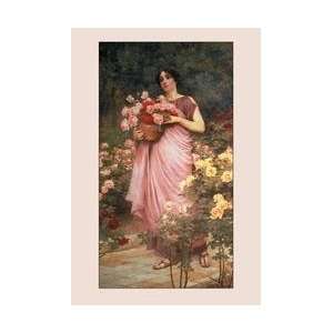  In a Garden of Roses 12x18 Giclee on canvas