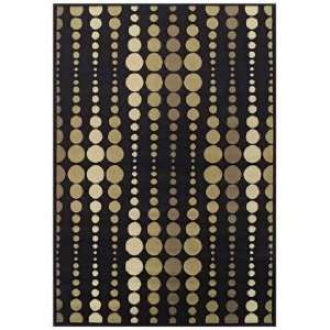  Tremont Collection Strands Black 3x5 Area Rug: Home 