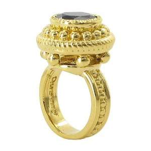   Gemstone Polished Finish 5mm Vermeil Band Ornate Design Ring Size 5