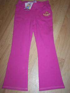 Size 6 6X Disney Princess Lounge Pants Pink Tiara New  
