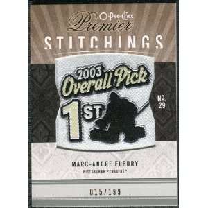   Premier Stitchings #PSMF Marc Andre Fleury /199: Sports Collectibles