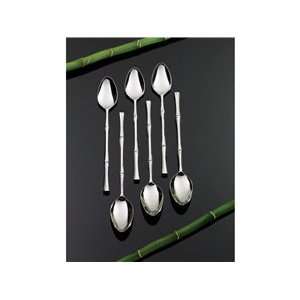  Ricci Argentieri Set of 6 Bamboo Ice Tea Spoons Kitchen 