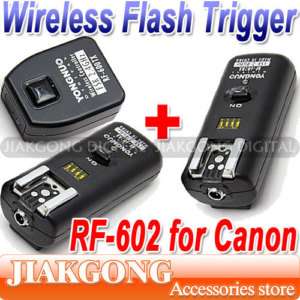 RF 602 Wireless Flash Trigger for CANON with 2 Receiver  