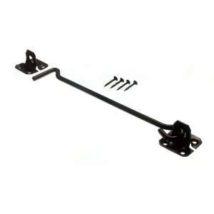 CABIN HOOK AND EYE 250MM 10 INCH BLACK JAPANNED WITH SCREWS ( pack of 