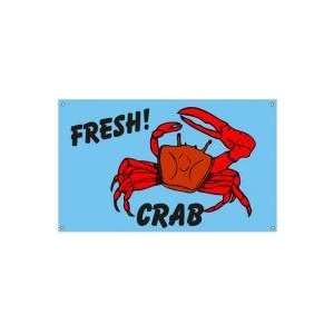   Business Banner Sign   Fresh Crab Blue