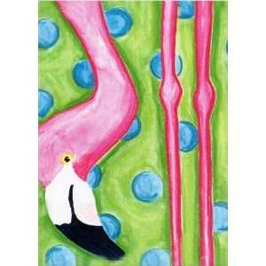   Tropical Pink Flamingo Mingo Leg Garden Flag Patio, Lawn & Garden