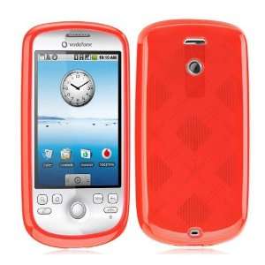 FOR HTC G2 / MAGIC / MY TOUCH CRYSTAL SILICONE SKIN CASE RED CHECK (T 