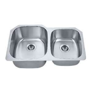  Madelli MS 6040A R Undermount Double Bowl Kitchen Sink W/ Small 