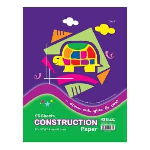  BAZIC 96 Ct. 9 X 12 Construction Paper, Case Pack 24 