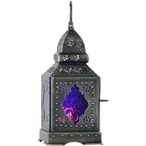  Glass & Metal Lantern Temple Purple (each): Home & Kitchen