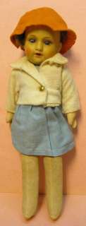 ANTIQUE CLOTH & BISQUE DOLL ARMAND MARSELLE 390  
