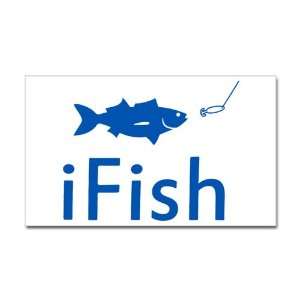  Sticker (Rectangle) iFish Fishing Fisherman Everything 