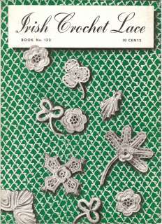 Vintage Antique IRISH CROCHET Flowers Motifs Patterns  