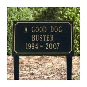   Slate Pet Three Line Memorial Lawn Plaque (1445 LP)